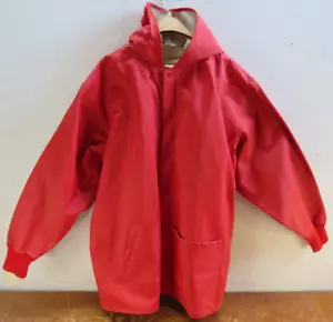 Vintage Sand-Knit Raincoat Size Large Red NOS - Picture 1 of 5