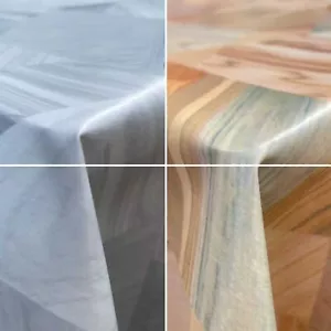 Wood Effect Laminate Table Cloth Wipe Clean Vinyl Table PVC Cover Protector - Picture 1 of 11