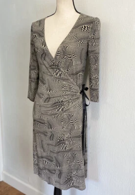 EXPRESS женщин Sexy геометрический черный желтовато-коричневый надежном платье маленький - Изображение 1 из 4