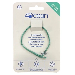 4Ocean braided bracelet Loggerhead Sea Turtle Edition - SeaGreen 4 Ocean - Picture 1 of 3