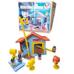Vintage 1976 Hasbro Romper Room Mickey Mouse Weebles Clubhouse Walt Disney & Box - Picture 1 of 10