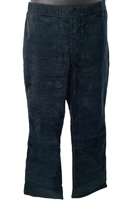 Isaac Mizrahi Live! Pantalones bootcut de terciopelo de longitud completa negros Foto 1 de 3