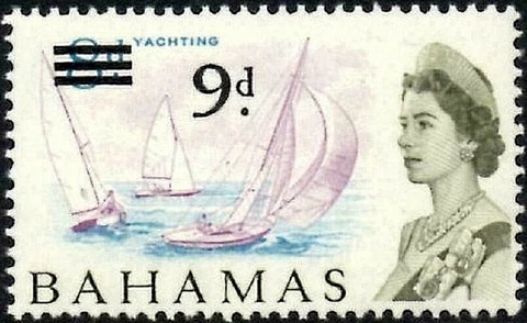 BAHAMAS 1965 SG264 9d. ON 8d. SURCHARGE MNH Cover