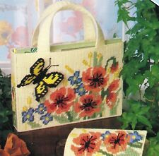 Plastic Canvas Triple Cross Butterfly Tote Bag Baby Shower Wedding Patterns