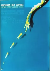 Original vintage poster AMPHIBIANS SWISS MUSEUM EXPO 1987 - Picture 1 of 1