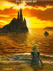 The Golden Girl; Mermaid Print - Picture 1 of 1