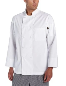 Dickies Chef Coat Long Sleeve with Cloth Covered Buttons DC110 - Picture 1 of 5