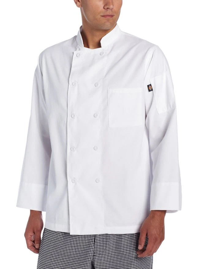 Dickies Chef Coat Long Sleeve with Cloth Covered Buttons DC110 - Image 1 of 1