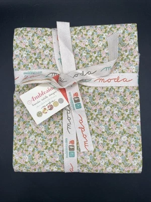 MODA Ambleside New, 1 Yard 100% Cotton Floral Pink Blue Green ~ Cute! - Image 1 of 4