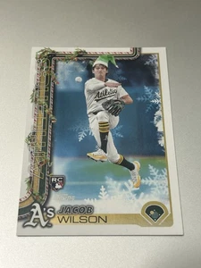 2025 Topps Holiday Jacob Wilson #H4 Elf Hat Image Variation SP Athletics Rookie - Picture 1 of 2