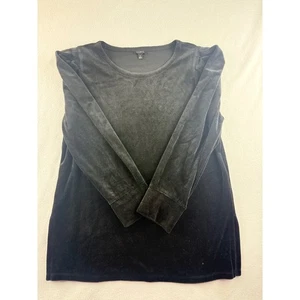 Talbots Samt Puffärmel Rundhals Tunika Top grau Größe Medium - Bild 1 von 6