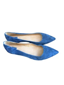 FRYE "SIENNA" flache Schuhe Leder Slipper Gr. 10 M spitz zulaufende Halbschuhe blau - Bild 1 von 5