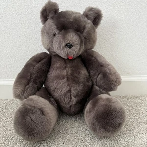 Peluche orsacchiotto pelliccia di alpaca vintage 16” fatto a mano marrone - Foto 1 di 6