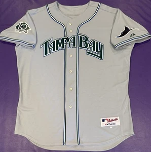 Authentic 2007 Tampa Bay Rays Majestic "10 Seasons" Patch Team Issued Jersey 52 - Bild 1 von 8