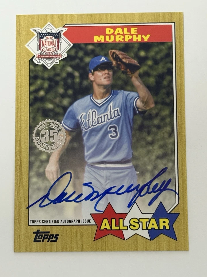 2022 Topps Dale Murphy Auto 35th Anniversary 87ASA-DMU Atlanta Braves - Image 1 of 2