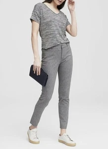 NUOVO* Pantalone Banana Republic Sloan Slim Elasticizzato alla Caviglia Grigio Taglia 2 *Nuovo con etichette - Foto 1 di 11