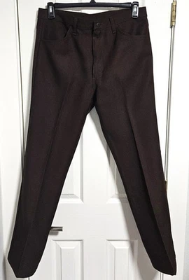Wrangler Men's Brown Rancher Dress Western 5-Pocket Pants Jeans 82BN 35x30  USA - Image 1 of 3