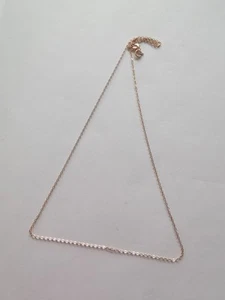 Collar de eslabones ovalados superpuestos de plata de ley de oro rosa 1 g 19" R99 - Imagen 1 de 4