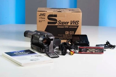 Full Working  Vintage JVC GR-SX1 S-VHS-C Camcorder boxed 1993 - Image 1 of 4