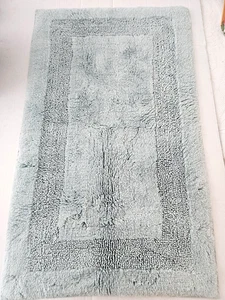 DICKER Badvorleger/Matte maschinenwaschbar Baumwolle 20”x 34” mittel aquablau QUALITÄT - Bild 1 von 7