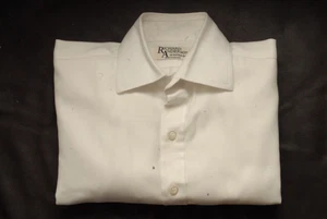 Richard Anderson Savile Row white twill French cuff dress shirt 13 1/2" small - Picture 1 of 5