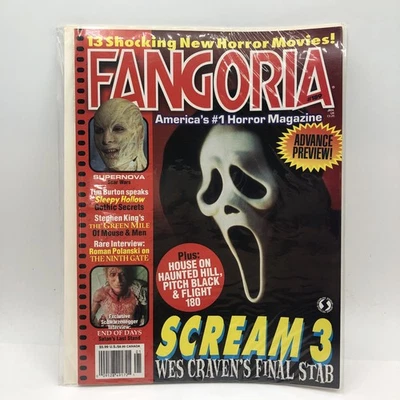 Fangoria Magazine #189 Last Issue Millennium! Scream 3 Wes Craven's Final Stab - Image 1 of 3