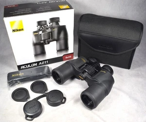 New Open Box Nikon A211 8X32 Binoculars, Case, Caps, in Original Box - Picture 1 of 6