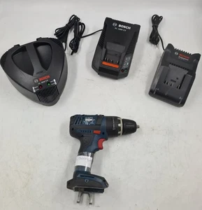 Bosch Cordless Power Tool Lot - 3 Chargers, 1 Drill/Driver, Used Working - Picture 1 of 17