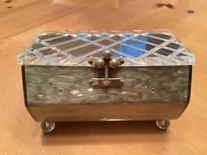 VINTAGE PATRICIA OF MIAMI MARBLED GRAY/CLEAR LUCITE PURSE FOR PARTS/ RESTORATION - Picture 1 of 12