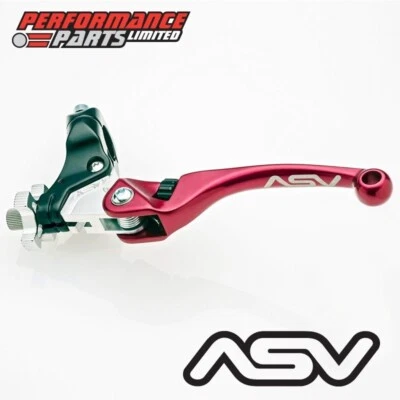 ASV F4 Red Long Clutch Lever with Standard Perch for Yamaha YZ250 1998 - Image 1 of 4