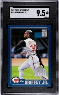 2001 Topps Opening Day #124 Ken Griffey Jr. SGC 9.5 MT+! HOF Cincinnati - Image 1 of 2