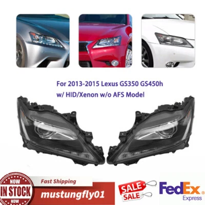 For 2013-2015 Lexus GS350 GS450h HID/Xenon Headlight Headlamp Non-AFS Type LH&RH Foto 1 de 4
