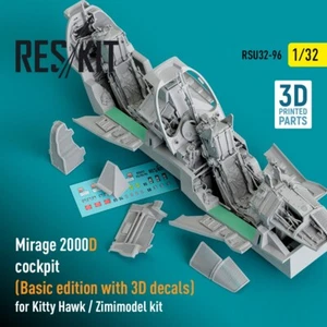 1/32 ResKit RSU32-0096 Mirage 2000D cockpit (Basic edition with 3D decals) for K - Picture 1 of 1