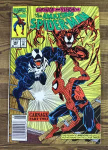1992 Marvel The Amazing Spider-Man #362 NEWSSTAND 2nd Appearance Carnage VF/VF+ - Picture 1 of 2
