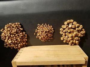 Teak Plugs 10mm Snug fit Taper. Australian Made. Fine cut see the closeups. - Picture 1 of 9
