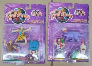 Lote de 2 figuras coleccionables de Picapiedra paquete de 3 juguetes Mattel - Imagen 1 de 3