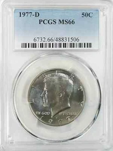 1977 D KENNEDY HALF DOLLAR 50C PCGS CERTIFIED MS 66 MINT STATE UNC (506) - Picture 1 of 4