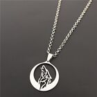 Howling Wolf Stainless Steel Necklace Pendant + Free Gift Bag