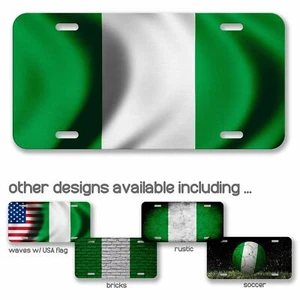 High Grade Aluminum License Plate - Flag of Nigeria (Nigerian) - Many Options - Picture 1 of 10