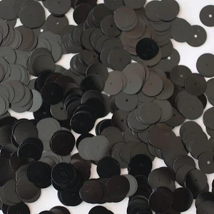 10mm Sequins Black Metallic. Made in USA - Picture 1 of 2
