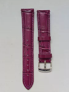 18mm Purple Alligator Crocodile Genuine Leather interchangeable Watch Band Strap - Picture 1 of 2
