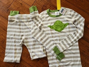 Hanna Andersson Star Wars Yoda Pajamas Boy Girl 160 Size 14 NWOT organic cotton - Picture 1 of 2
