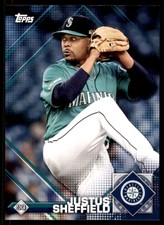 2020 Topps MLB Stickers and Card Backs Justus Sheffield Seattle Mariners #90