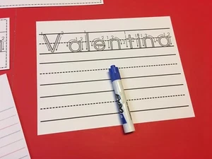 Limpie N Escriba Nombres PERSONALIZADOS Escritura a Mano - Tarjeta Laminada - PERSONALIZADA - Imagen 1 de 2