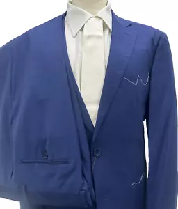 Traje Hombre Azul Fresco Lana Ligero Slim Drop 7 46 48 50 52 54 56 58 Verano - Imagen 1 de 13