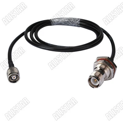 RG58 30cm RP-TNC Male to RP-TNC Female Bulkhead O-Ring RF Pigtail Cable For Wifi - Image 1 of 3
