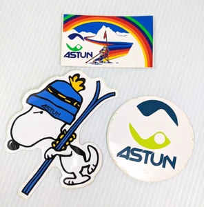 Vintage Astun Ski Resort Spain Travel Stickers Luggage Car Caravan Lot of 3 - Picture 1 of 5