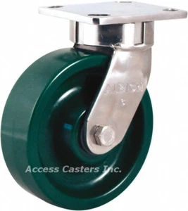 130XI08201SZB03 Albion Stainless Steel Swivel Caster Elastomer Wheel 1000 lb Cap - Imagen 1 de 1