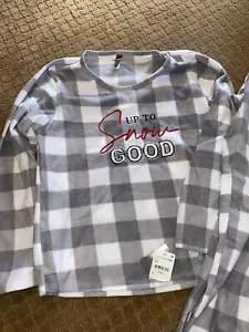 Christmas Pant Pajamas Gray and White “Up to Snow Good” Size Large - Picture 1 of 10