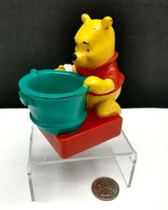Disney's Winnie the Pooh Vinyl Figure Pooh with Water Barrel Red Stand 3.25" Toy - Picture 1 of 12